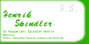 henrik spindler business card